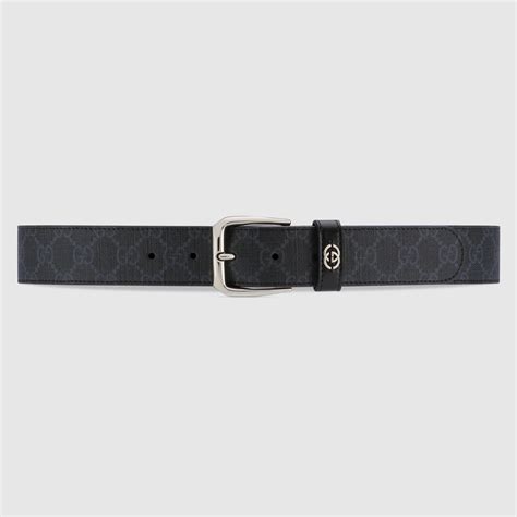 cintura gucci gg supreme nera|Cintura con dettaglio Incrocio GG in Supreme nero .